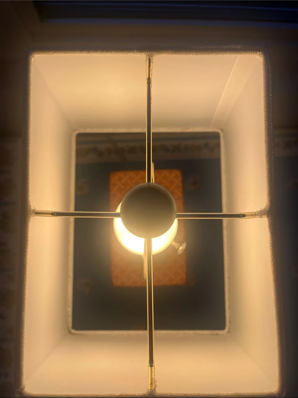 Ralph Lauren Cream Shade Table Lamp with Brown Textured Base